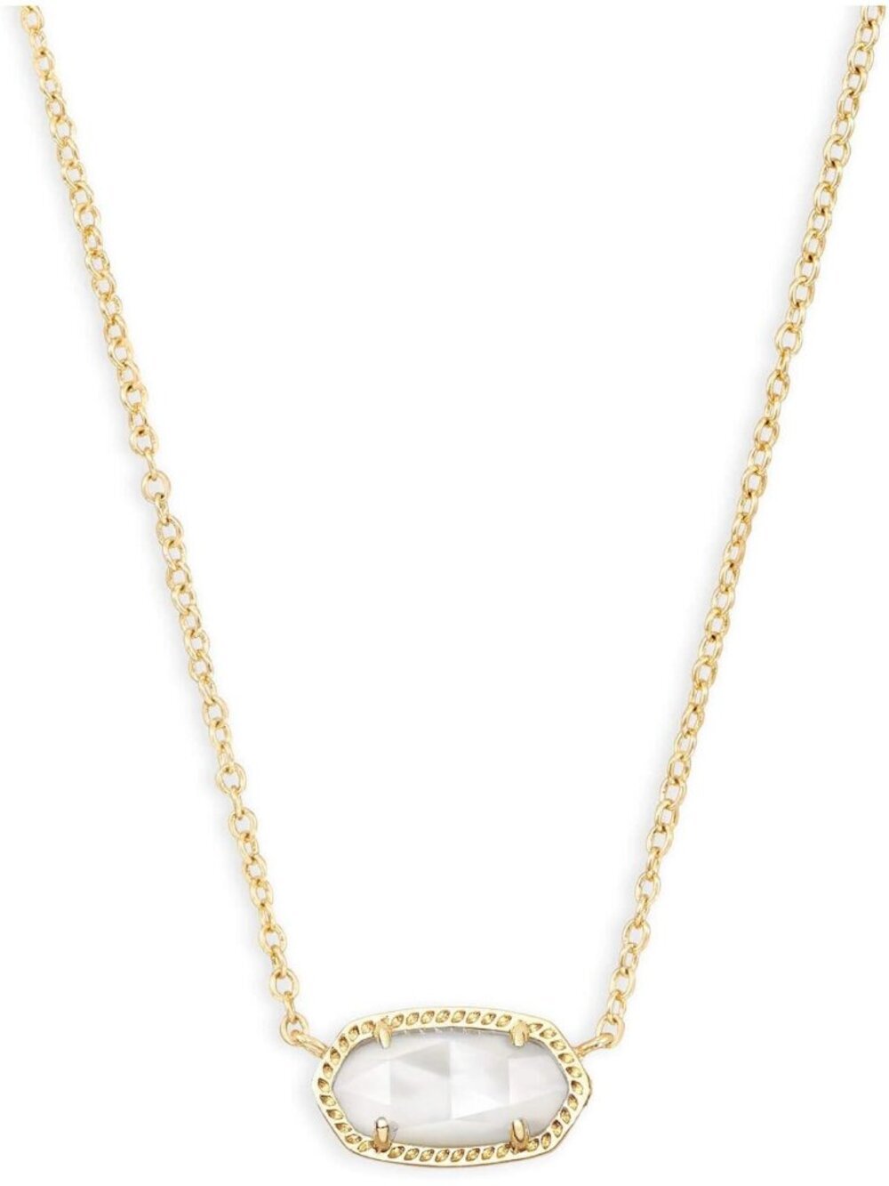 Women's White 14k Gold Plated Elisa Fashion Jewellery Pendant Necklaces